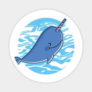 Kawaii narwhal - unicorn of the sea Magnet